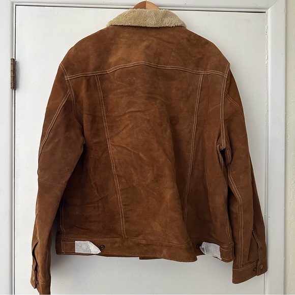 NEW Scully Rodeo Men’s Aztec Boar Suede Jean Sherpa Buttonup Jacket Brown 3XL - Picture 10 of 15